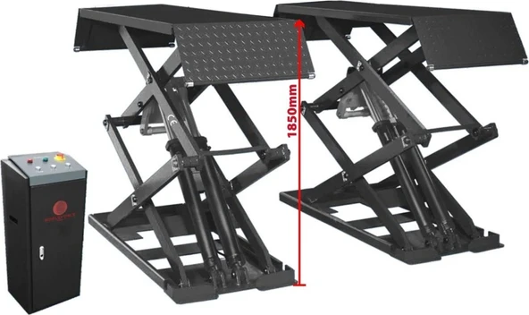 Worldforce 3 Ton Makaslı Lift Hidrolik Sistem 2 Metre 380V 2,2kw Profesyonel Kumandalı Oto Lift ürün görseli 1
