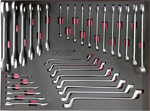 Dorf 32 Parça Dolu Anahtar Seti Evalı Takım Arabası Içeriği 48,5 x 35,5 cm ürün görseli 1