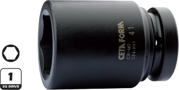 Ceta Form 1"6 Köşe Derin Havalı Lokma Anahtar-65 mm C84-H65 ürün görseli 1