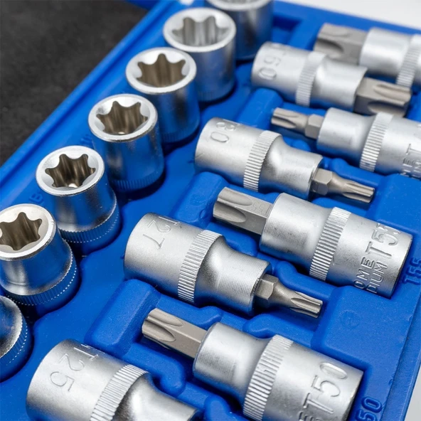 Grayzer 19 Parça 1/2'' İç-Dış Torx Lokma Takımı - Resim 2