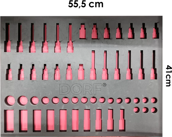 Dorf 55 Parça Lokma Seti Havalı Yıldız Torx Boş Eva Seti Takım Içeriği 55,5cm x 41CM ürün görseli 1