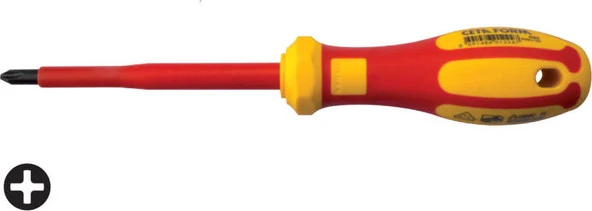 Ceta Form 1000V Izoleli Yıldız Uçlu Tornavida PH 1 x 80 mm ürün görseli 1