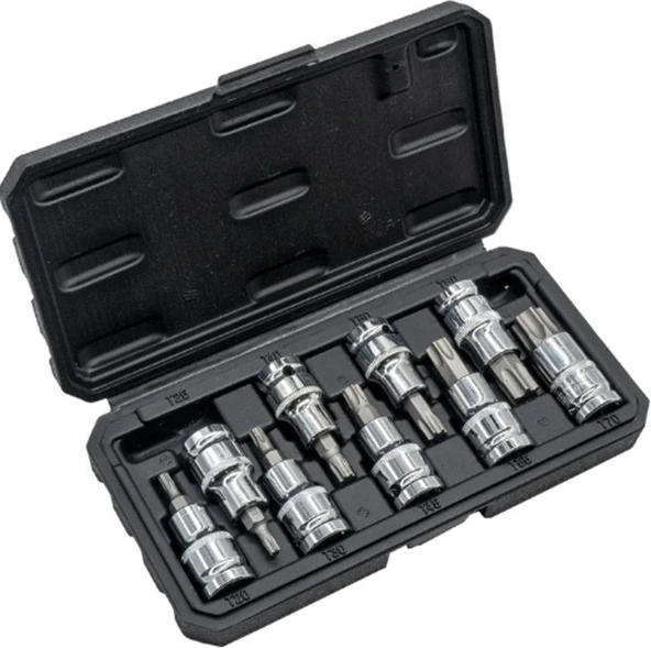Dorf 1/2 9 Parça Torx Lokma Seti (5-19MM) Plastik Çantalı ürün görseli 1