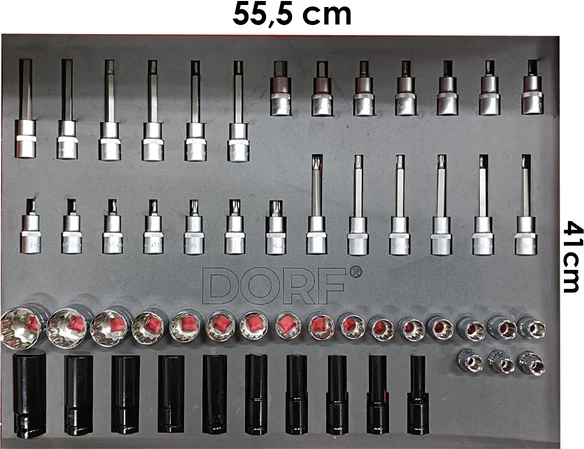 Dorf 55 Parça Lokma Seti Havalı Yıldız Torx Dolu Eva Seti Takım Içeriği 55,5cm x 41CM ürün görseli 1