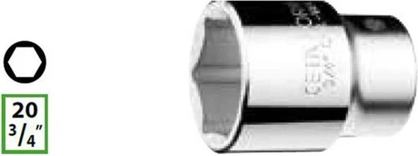 Ceta Form 3/4"6 Köşe Lokma Anahtar-19 mm C32-H19 ürün görseli 1