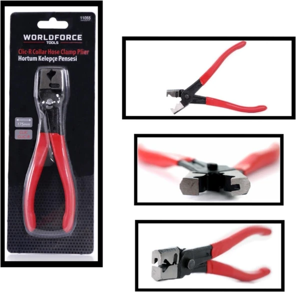 Worldforce Tools Çelik Sıçan Diş Hortum Kelepçe Pensesi 180MM ürün görseli 1