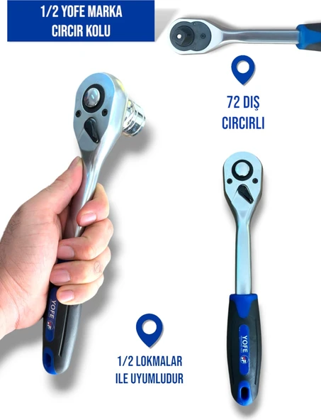 Yofe 1/2 Cırcır Kol 1 Adet Ergonomik Tasarım ile Uzun Süreli Konfor Sunar ürün görseli 1