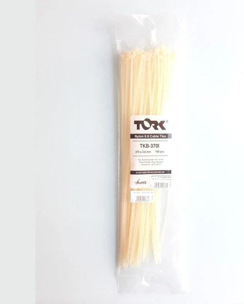 Tork Beyaz Kablo Bağı 3,6X370 TORK TKB-370I ürün görseli 1
