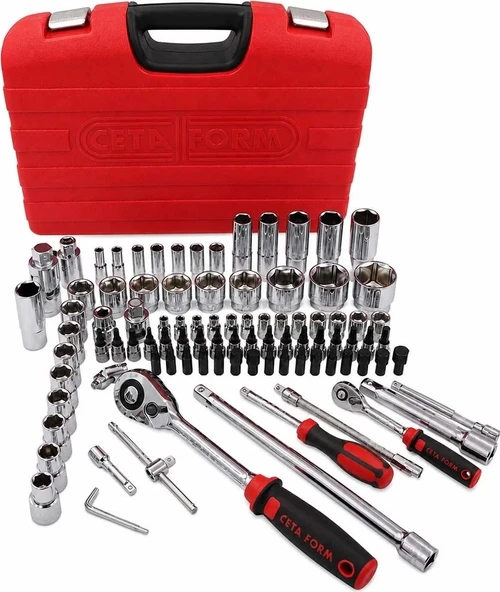 Ceta Form C20-96ph2 1/4"+1/2" 6 Köşe Lokma Anahtar Takımı 96 Parça ürün görseli 1