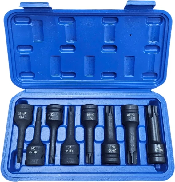 Dorf 1/2 8 Parça Havalı Lokmalı Torx Seti Çantalı ürün görseli 1