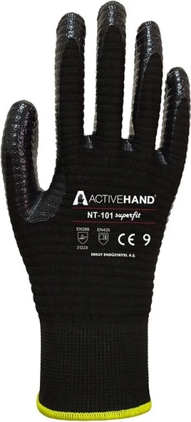 Activehand NT101 Süperfit Eldiven Siyah No:9 - Resim 2