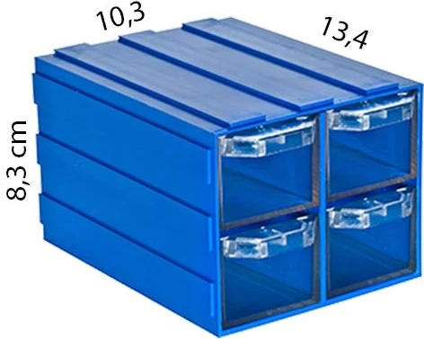Rafçızade Çekmeceli Kutu 144 Plastik 4 Çekmeceli 103*134*83 mm ürün görseli 1