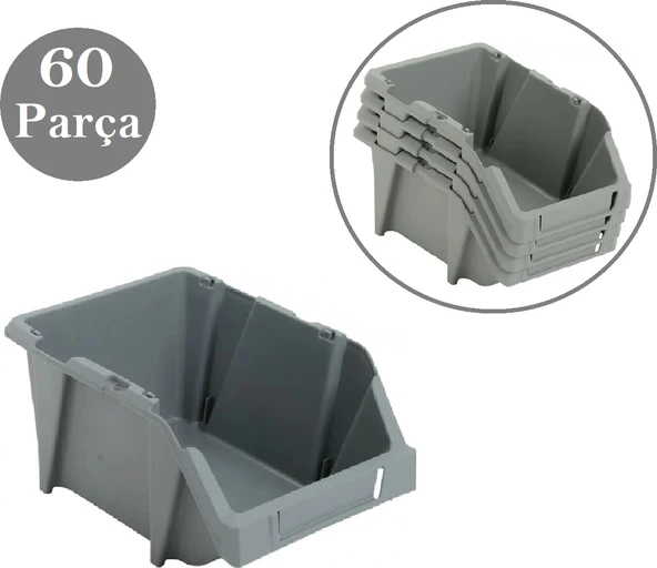 Venoa DG20 Depo Raf Düzenleyici Parça Saklama Avadanlık Kutusu 60 Parça 250X160X120 mm ürün görseli 1
