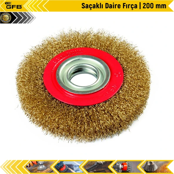 Gfb Saçaklı Daire Fırça | 200 mm ürün görseli 1