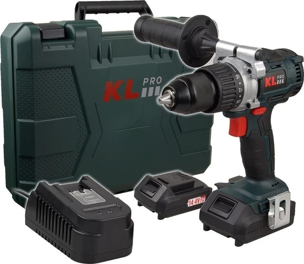 KL Pro  18VOLT/2.0AH Li-Ion Çift Akülü Kömürsüz Profesyonel Şarjlı Matkap KLNM18B-20 ürün görseli 1