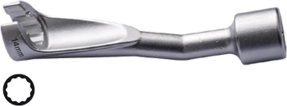 Ceta Form 1/2" 12 Köşe Enjektör Hattı Lokması -14MM N17-05L14 ürün görseli 1