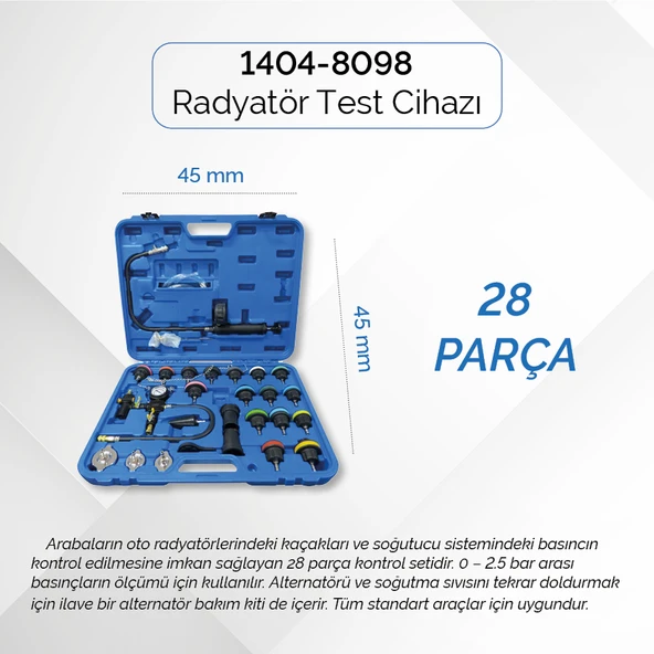 Brio Radyatör Test Cihazı 27 Parça - Resim 3