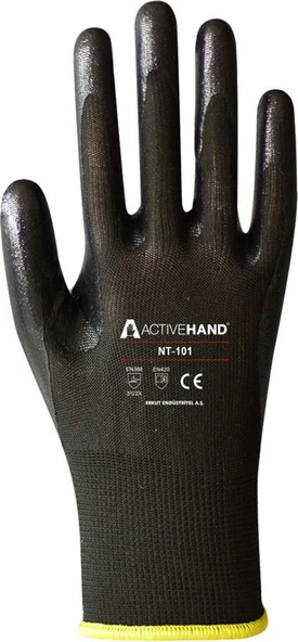 Activehand NT101 Nitril Eldiven Siyah No:9 ürün görseli 1