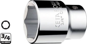 Ceta Form Ceta 3/4'' 6 Köşe Lokma 36 MM-C32 H36 ürün görseli 1