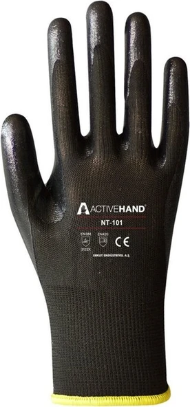 Activehand NT101 Nitril Eldiven Siyah No:9 - Resim 2