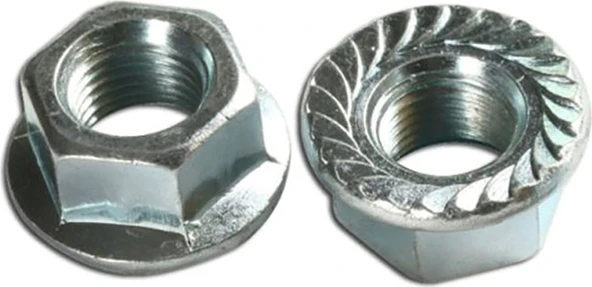 Dorf Somun Standart 50'li Paket Dın 6923 Flanşlı Tırtıllı 6 Metrik 8X1,25X8,00 SW13 ürün görseli 1