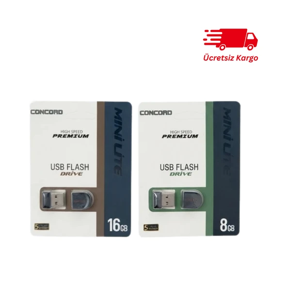 Concord Mini Lite 16GB USB Bellek Yüksek Hızlı Flash Disk ürün görseli 1
