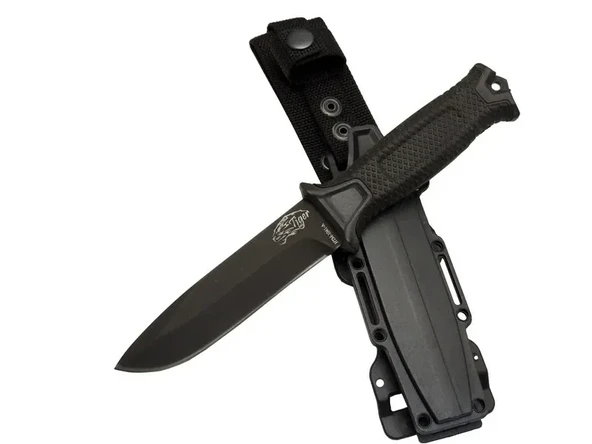 Tiger Tactical Htm 1041 A Siyah Outdoor / Survival Bıçak 27cm - Kauçuk Sap, Kılıflı, Kutulu ürün görseli 1