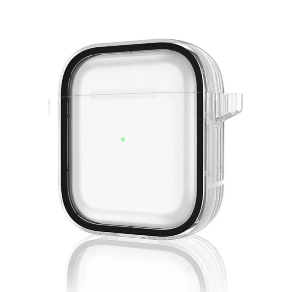 Apple Airpods 4 (4.nesil) Shiny Şeffaf Kılıf - Siyah ürün görseli 1