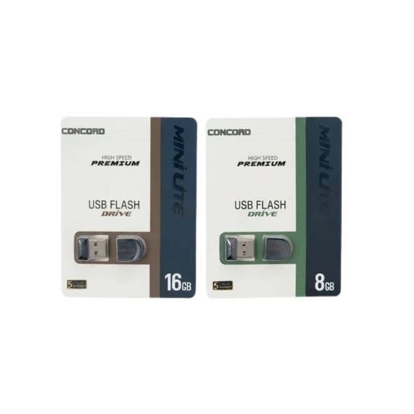 Concord Mini Lite 16GB USB Bellek Yüksek Hızlı Flash Disk ürün görseli 1