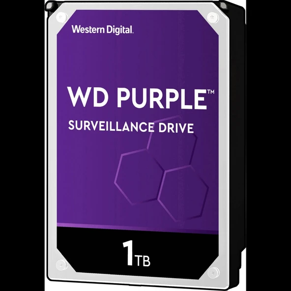 WD PURPLE, WD10PURZ, 3.5" 1TB, 64Mb, 5400 Rpm, 7/24 Güvenlik, HDD ürün görseli 1