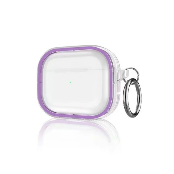 Apple Airpods Pro 2 (2.nesil) Shiny Şeffaf Kılıf - Mor ürün görseli 1