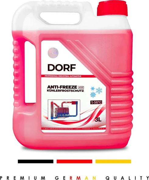 Dorf Süper Kırmızı Antifriz Dört Mevsim Plus-Üstün Koruma 3 Litre 09/2025 Yeni Üretim ürün görseli 1
