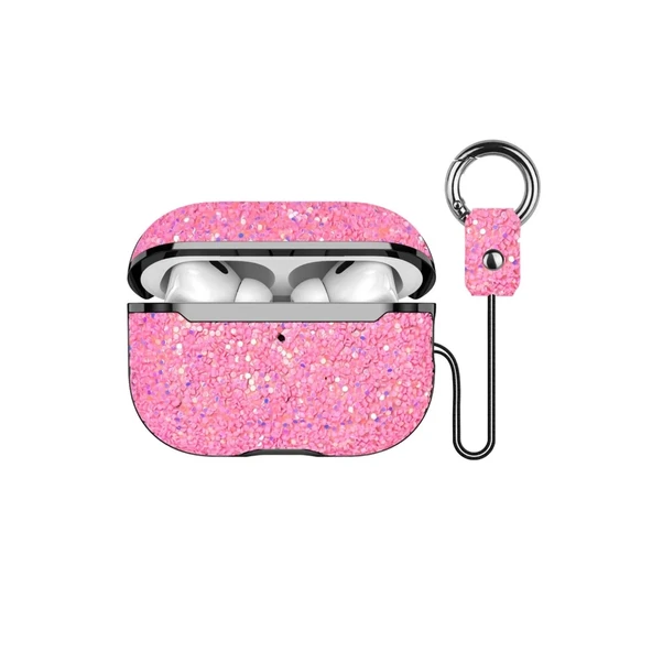 Onegif Apple Airpods 3 (3.nesil) Bright Simli Airpods Kapak - Pembe ürün görseli 1