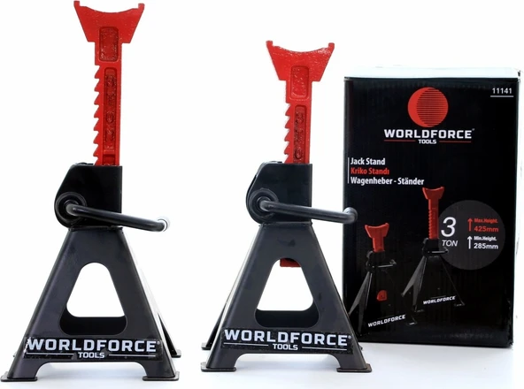 Worldforce 3 Ton 4 Ayaklı Kriko Standı Araba Araç Sehpası 2 Adet ürün görseli 1