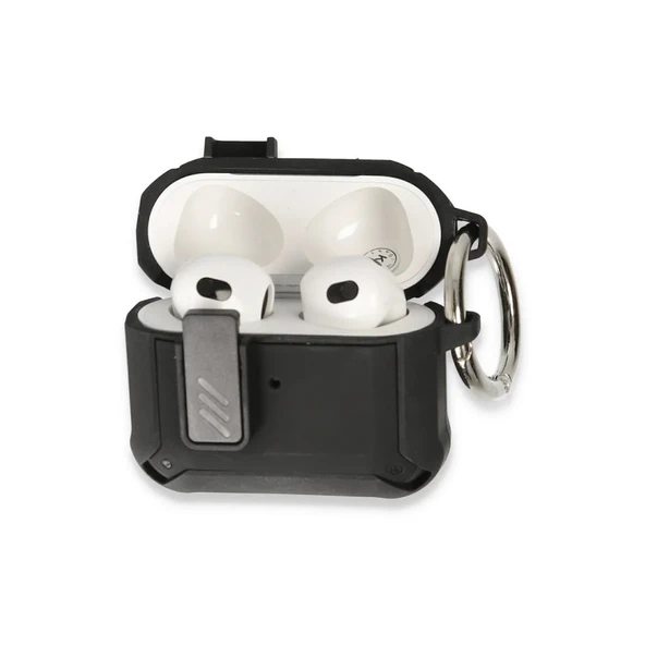 Apple Airpods 3 (3.nesil) Truva Kılıf - Siyah ürün görseli 1