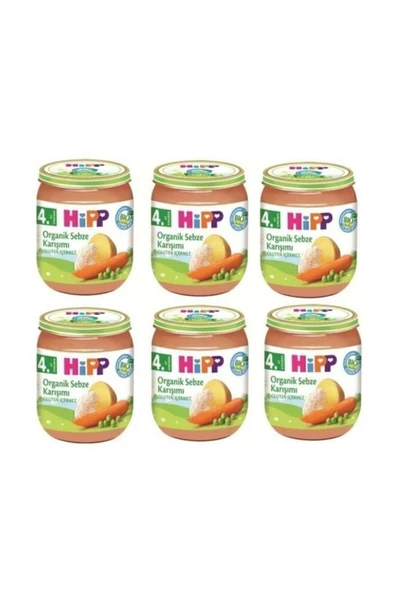Hipp Organik Kavanoz Mama Sebze Karışımı 125 G - 6'lı Paket ürün görseli 1