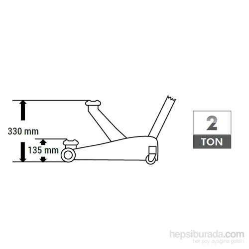 DHT Profesyonel 2 Ton Arabalı Kriko 103650 - Resim 2