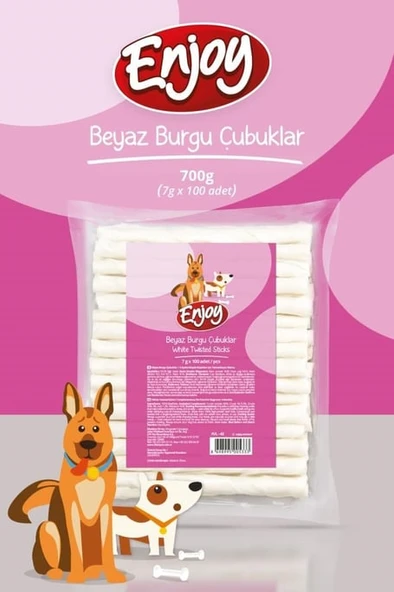 Enjoy Beyaz Burgu Çubuk 7gr x 100 Adet ürün görseli 1