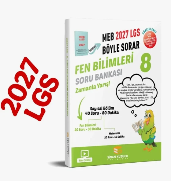 Sinan Kuzucu Yayınları 2027 8. Sınıf Lgs Fen Bilimleri Soru Bankası ürün görseli 1