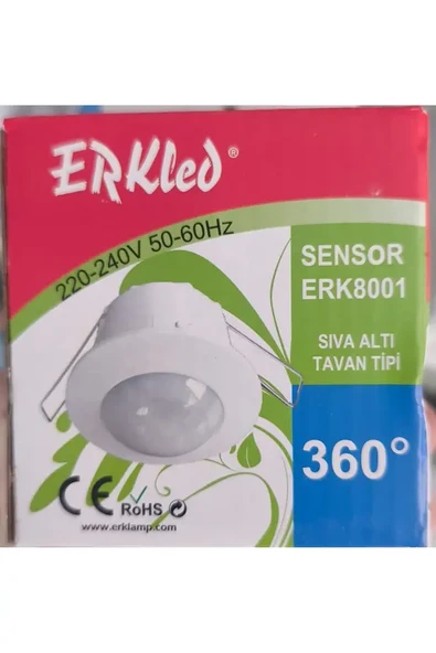 Sıva Altı Tavan Tipi Hareket Sensörü 360 Derece PIR Sensör 1200W - Resim 2