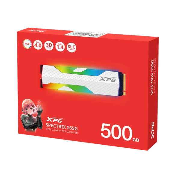 XPG SPECTRIX S65G 500GB Gen4 M.2 NVMe SSD SSPECTRIXS65G-500G-CI ürün görseli 1