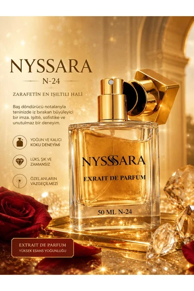 NYSSARA N-24 – Büyüleyici Amber & Şekerli Odunsu 50 ML KALICI Kadın Parfüm ✨%100 memnuniyet ürün görseli 1