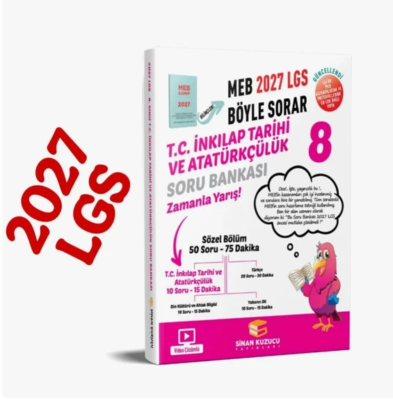 Sinan Kuzucu Yayınları T.C. İnkılap Tarihi ve Atatürkçülük Soru Bankası (8. Sınıf 2027 Meb Böyle Sorar) ürün görseli 1