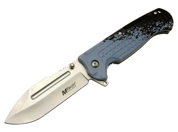 4281 Mavi Kamp Çakı 21cm - Yarı Otomatik, Kemerlikli, Oluklu ürün görseli 1