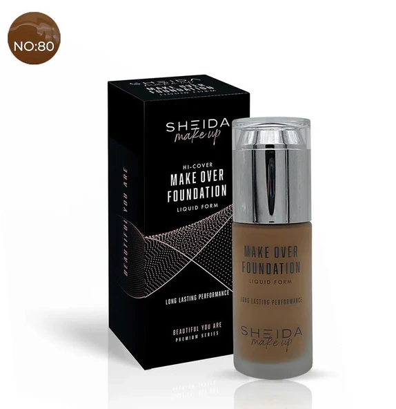 Sheida Make Over Foundation Liquid Form 40 Ml No 80 ürün görseli 1