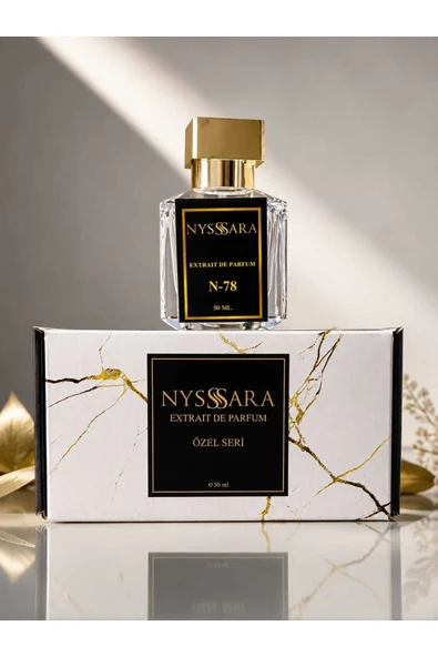NYSSARA - 50ml N-78 Vanilya-Paw Etkili Aşırı Güçlü %30 Delux Esans EXTRAİT DE Kadın Parfümü ürün görseli 1