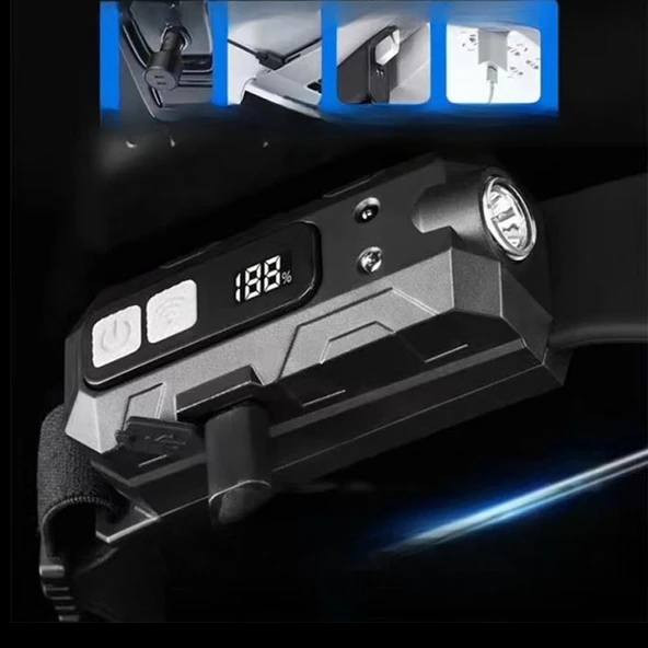 Sensörlü Cob XPG Led Kafa Lambası WT-066 - Resim 4