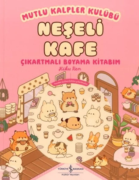 Mutlu Kalpler Kulübü - Neşeli Kafe Çıkartmalı Boyama Kitabım ürün görseli 1