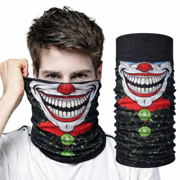 Joker Yüz Baskılı Baf Bandana - Çok Amaçlı Boyunluk Bandana 2 No ürün görseli 1