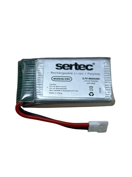 Sertec / 902540 / 3.7v - 800mah - 25c Beyaz Soket ürün görseli 1